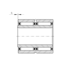 滾針軸承 NAO30X45X26-ZW-ASR1, 無擋邊，雙列
