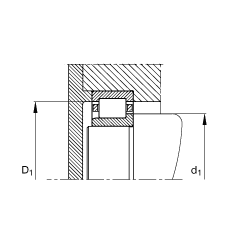 圓柱滾子軸承 NJ336-E-M1, 根據(jù) DIN 5412-1 標(biāo)準(zhǔn)的主要尺寸, 半定位軸承, 可分離, 帶保持架