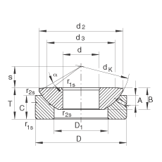 推力關(guān)節(jié)軸承 GE70-AX, 根據(jù) DIN ISO 12 240-3 標(biāo)準(zhǔn)，需維護(hù)
