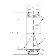 關節(jié)軸承 GE380-DO, 根據(jù) DIN ISO 12 240-1 標準，需維護