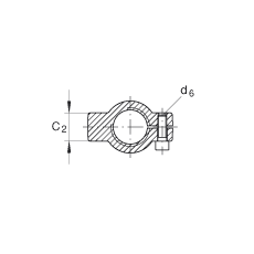 液壓桿端軸承 GIHNRK125-LO, 根據(jù) DIN ISO 12 240-4 標(biāo)準(zhǔn)，帶右旋螺紋夾緊裝置，需維護(hù)