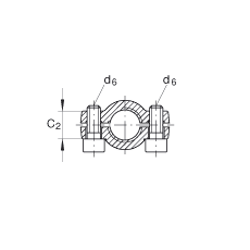 液壓桿端軸承 GIHNRK50-LO, 根據(jù) DIN ISO 12 240-4 標(biāo)準(zhǔn)，帶右旋螺紋夾緊裝置，需維護(hù)