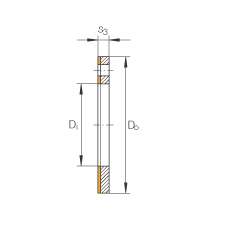 推力墊圈 EGW18-E40-B, 推力墊圈，免維護(hù)，帶銅襯