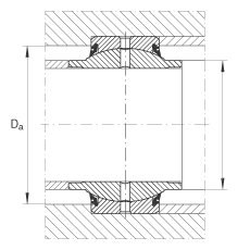 關(guān)節(jié)軸承 GE80-HO-2RS, 根據(jù) DIN ISO 12 240-1 標(biāo)準(zhǔn), 需維護(hù)，兩側(cè)唇密封