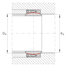 大的關(guān)節(jié)軸承 GE440-DW, 根據(jù) DIN ISO 12 240-1 標(biāo)準(zhǔn)，免維護