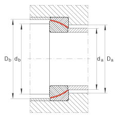 角接觸關(guān)節(jié)軸承 GE25-SW, 根據(jù) DIN ISO 12 240-2 標(biāo)準(zhǔn)，免維護(hù)
