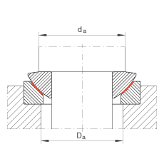 推力關(guān)節(jié)軸承 GE30-AW, 根據(jù) DIN ISO 12 240-3 標(biāo)準(zhǔn)，免維護(hù)