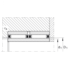 滾針軸承 NAO30X45X26-ZW-ASR1, 無擋邊，雙列